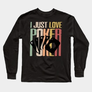 i just love poker poker player vintage Long Sleeve T-Shirt